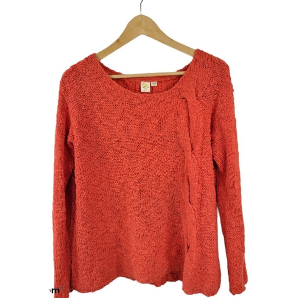 Anthropologie Yellow Bird Knit Sweater in RED